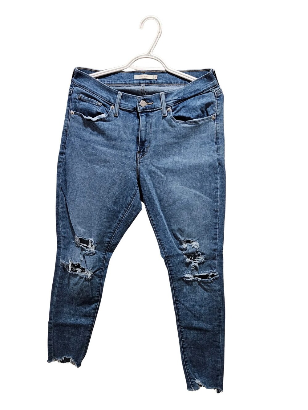Levi's Curvy Skinny Distressed Skinny Jeans Waist 31